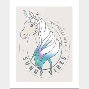 Unicorn sunny vibes Posters and Art